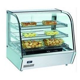 Vitrina expositora caliente de cristal curvo