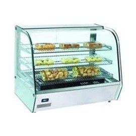 Vitrina expositora caliente de cristal curvo